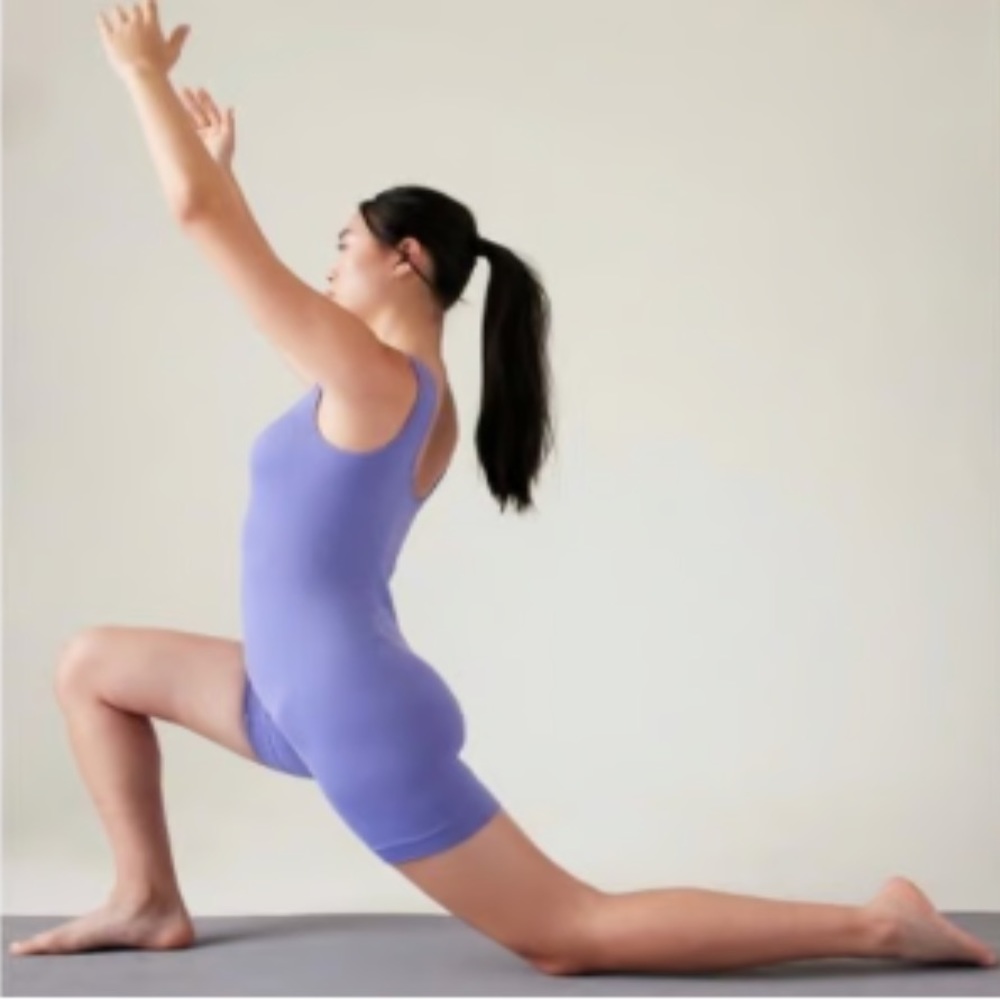 Athleta Lavender Purple Fitted Sleeveless Romper Jumpsuit